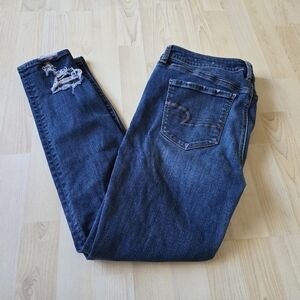 American Eagle Super Stretch Distressed High Rise Jegging Size 14 Regular